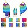 12 pack rainbow peacock pashmina ombre scarf