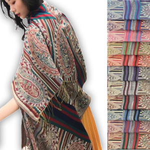 12 pack retro boho paisley pashmina shawl 089